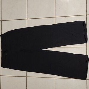Lululemon Black Wide Leg drawstring pants with zipper pocket Size 10.